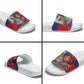 Haitian Princess Slide Sandals Cultural Pride Floral Art