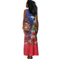 Haitian Princess Tank Maxi Dress Cultural Pride Floral Art