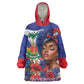 Haitian Princess Wearable Blanket Hoodie Cultural Pride Floral Art
