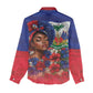 Haitian Princess Women Casual Shirt Cultural Pride Floral Art