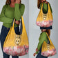 Africa Dashiki Grocery Bag King Protea Floral Motif Patterns