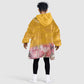 Africa Dashiki KId Wearable Blanket Hoodie King Protea Floral Motif Patterns
