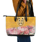Africa Dashiki Leather Tote Bag King Protea Floral Motif Patterns
