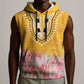 Africa Dashiki Sleeveless Hoodie King Protea Floral Motif Patterns - African Pride