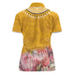 Africa Dashiki Women Polo Shirt King Protea Floral Motif Patterns