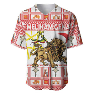 Personalized Ethiopia Melikam Gena Baseball Jersey Merry Christmas Lion of Judah