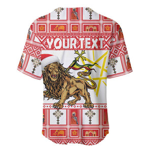 Personalized Ethiopia Melikam Gena Baseball Jersey Merry Christmas Lion of Judah