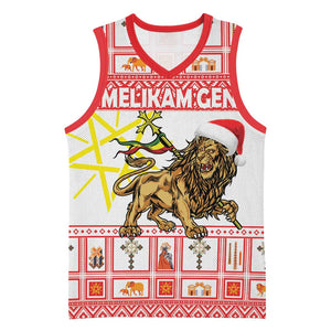 Personalized Ethiopia Melikam Gena Basketball Jersey Merry Christmas Lion of Judah - African Pride