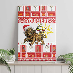 Personalized Ethiopia Melikam Gena Canvas Wall Art Merry Christmas Lion of Judah