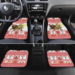 Personalized Ethiopia Melikam Gena Car Mats Merry Christmas Lion of Judah