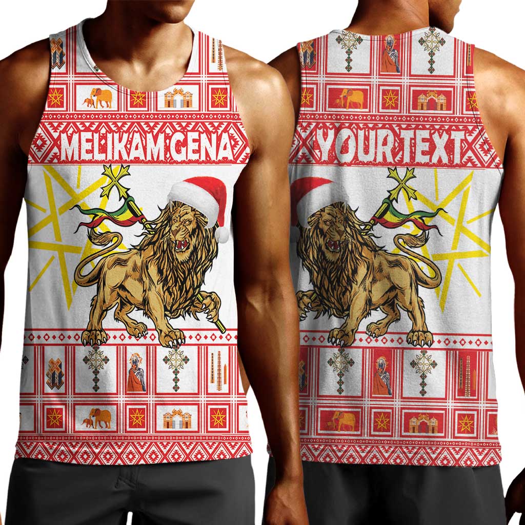 Personalized Ethiopia Melikam Gena Men Tank Top Merry Christmas Lion of Judah