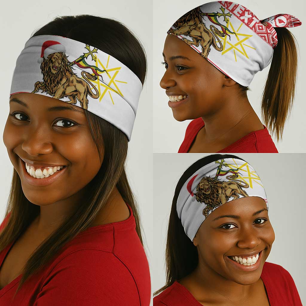Personalized Ethiopia Melikam Gena Neck Gaiter Merry Christmas Lion of Judah LT18