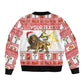Personalized Ethiopia Melikam Gena Sleeve Zip Bomber Jacket Merry Christmas Lion of Judah