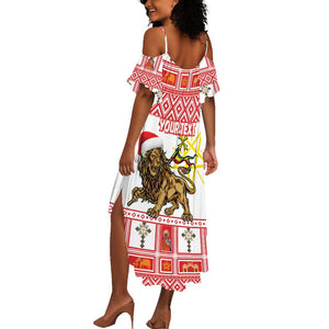 Personalized Ethiopia Melikam Gena Summer Maxi Dress Merry Christmas Lion of Judah