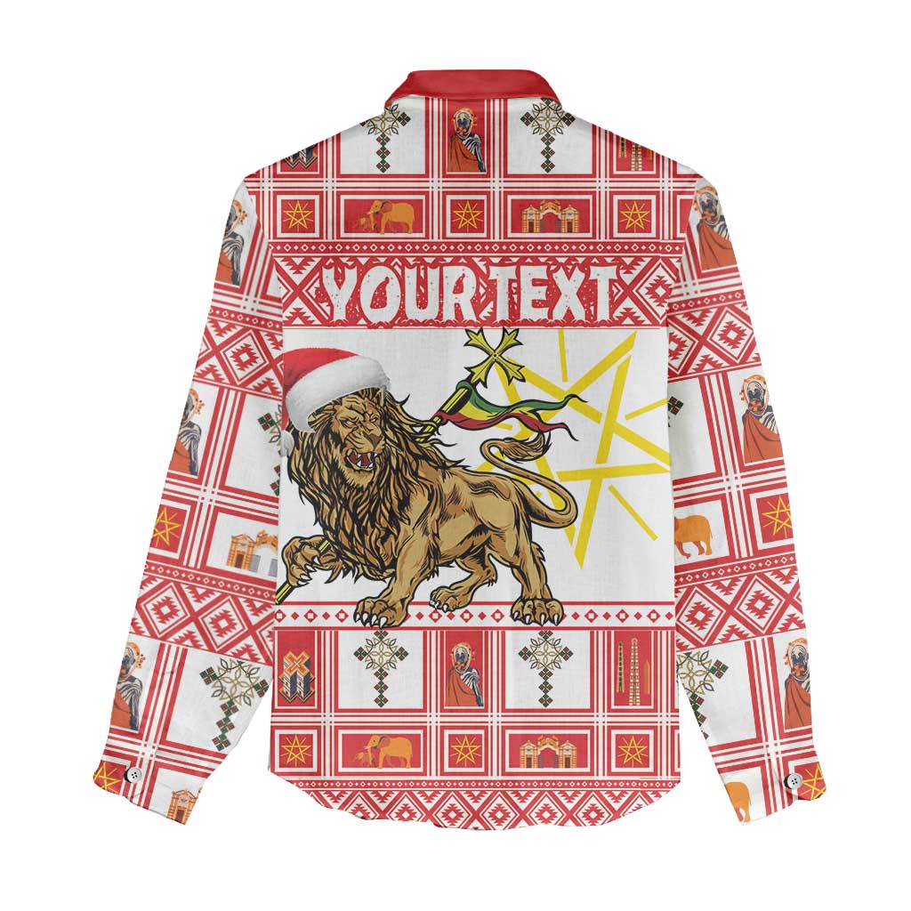 Personalized Ethiopia Melikam Gena Women Casual Shirt Merry Christmas Lion of Judah LT18