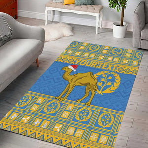 Personalized Eritrea Emblem Area Rug Ruhus Beal Lidet - Kente Pattern