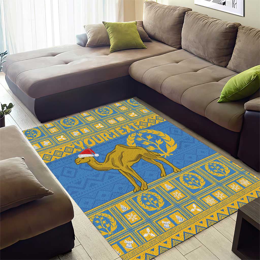 Personalized Eritrea Emblem Area Rug Ruhus Beal Lidet - Kente Pattern