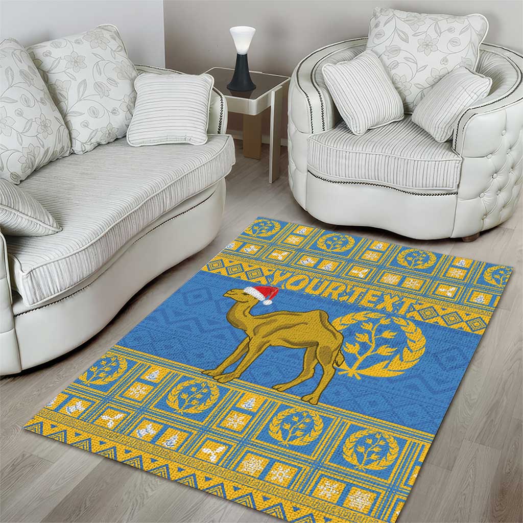 Personalized Eritrea Emblem Area Rug Ruhus Beal Lidet - Kente Pattern