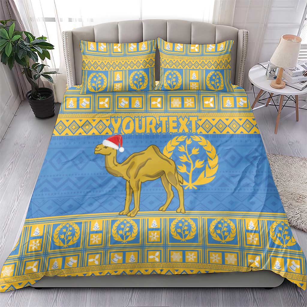 Personalized Eritrea Emblem Bedding Set Ruhus Beal Lidet - Kente Pattern