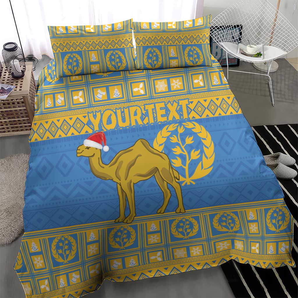 Personalized Eritrea Emblem Bedding Set Ruhus Beal Lidet - Kente Pattern
