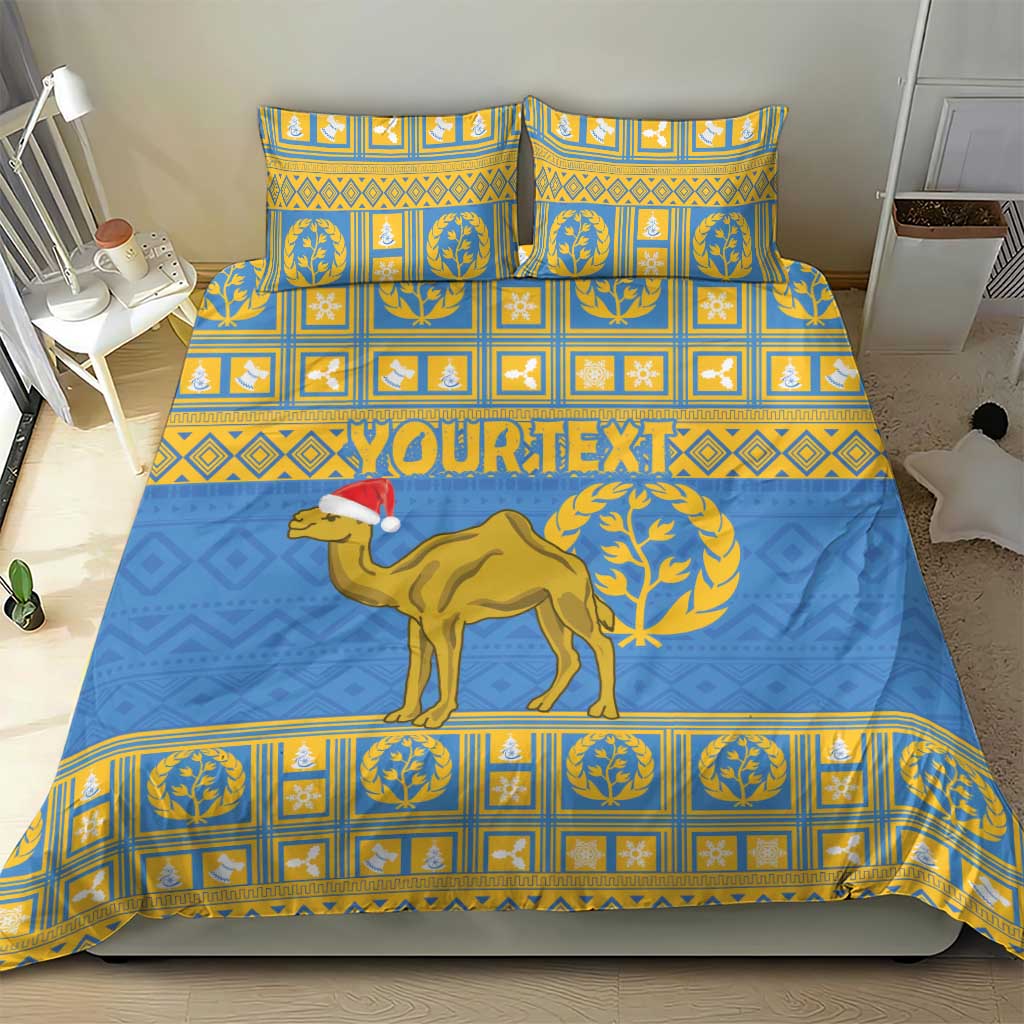 Personalized Eritrea Emblem Bedding Set Ruhus Beal Lidet - Kente Pattern