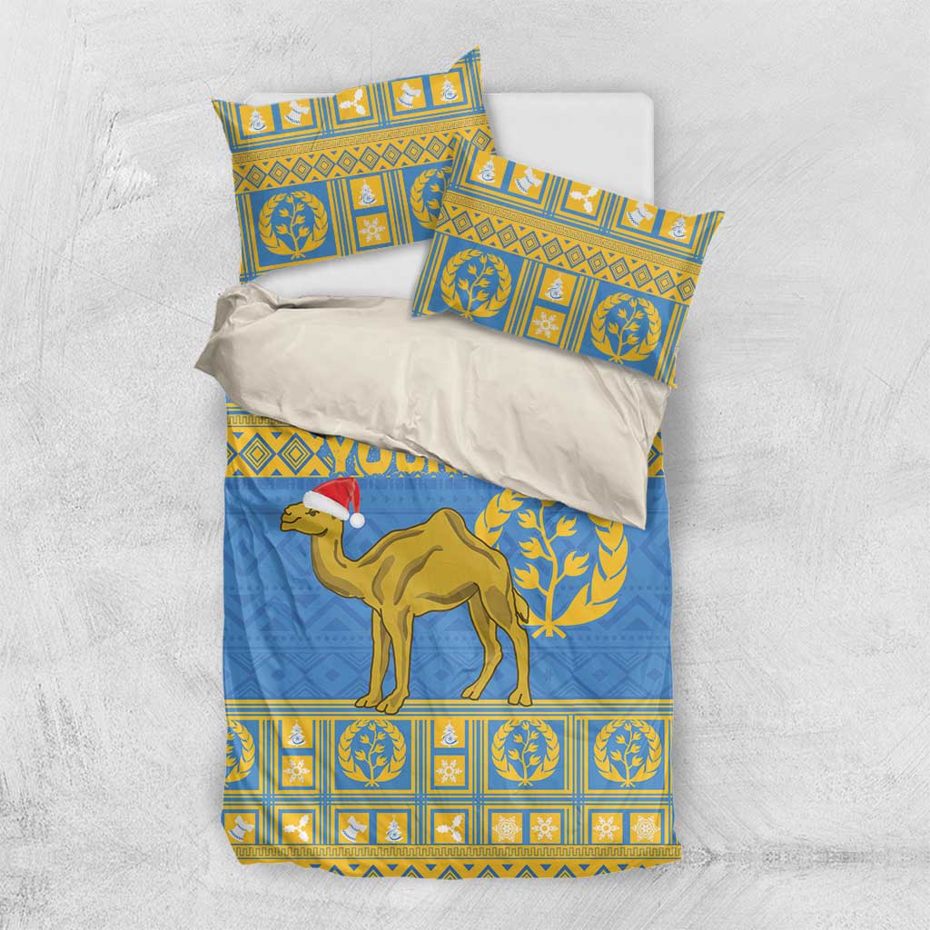 Personalized Eritrea Emblem Bedding Set Ruhus Beal Lidet - Kente Pattern