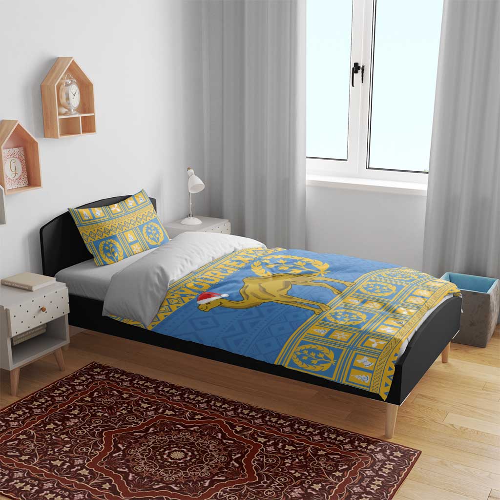 Personalized Eritrea Emblem Bedding Set Ruhus Beal Lidet - Kente Pattern