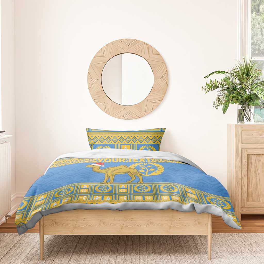 Personalized Eritrea Emblem Bedding Set Ruhus Beal Lidet - Kente Pattern