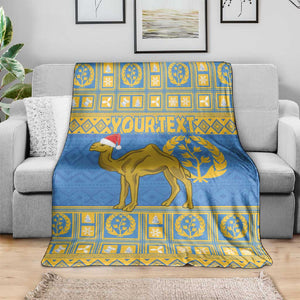 Personalized Eritrea Emblem Blanket Ruhus Beal Lidet - Kente Pattern