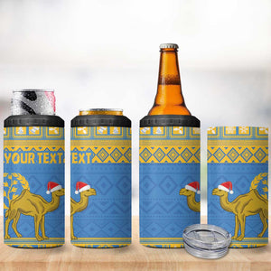Personalized Eritrea Emblem 4 in 1 Can Cooler Tumbler Ruhus Beal Lidet - Kente Pattern
