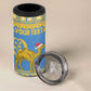 Personalized Eritrea Emblem 4 in 1 Can Cooler Tumbler Ruhus Beal Lidet - Kente Pattern