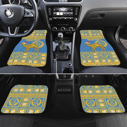 Personalized Eritrea Emblem Car Mats Ruhus Beal Lidet - Kente Pattern