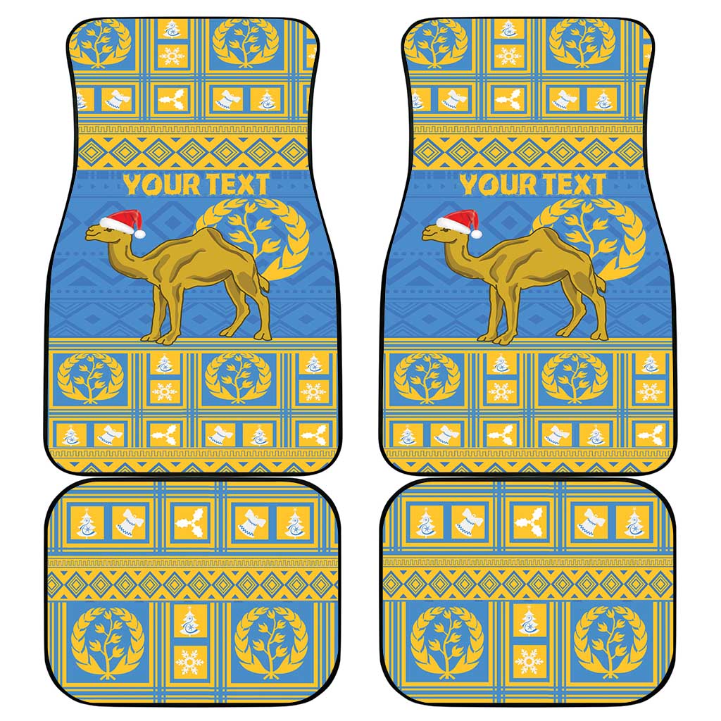 Personalized Eritrea Emblem Car Mats Ruhus Beal Lidet - Kente Pattern