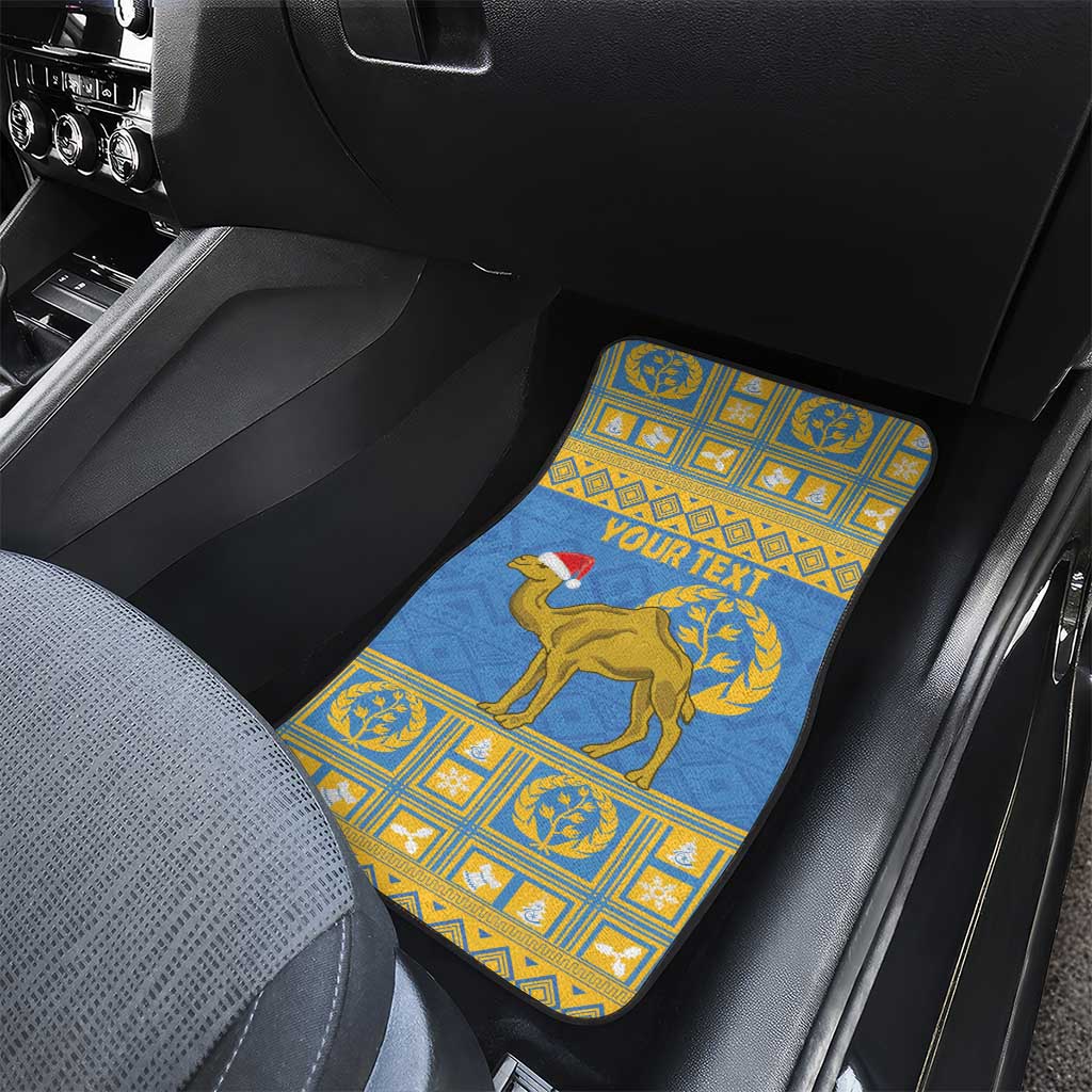 Personalized Eritrea Emblem Car Mats Ruhus Beal Lidet - Kente Pattern