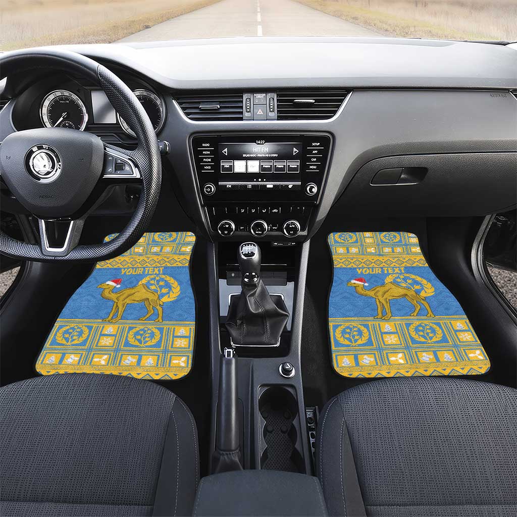 Personalized Eritrea Emblem Car Mats Ruhus Beal Lidet - Kente Pattern