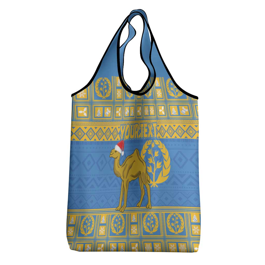 Personalized Eritrea Emblem Grocery Bag Ruhus Beal Lidet - Kente Pattern