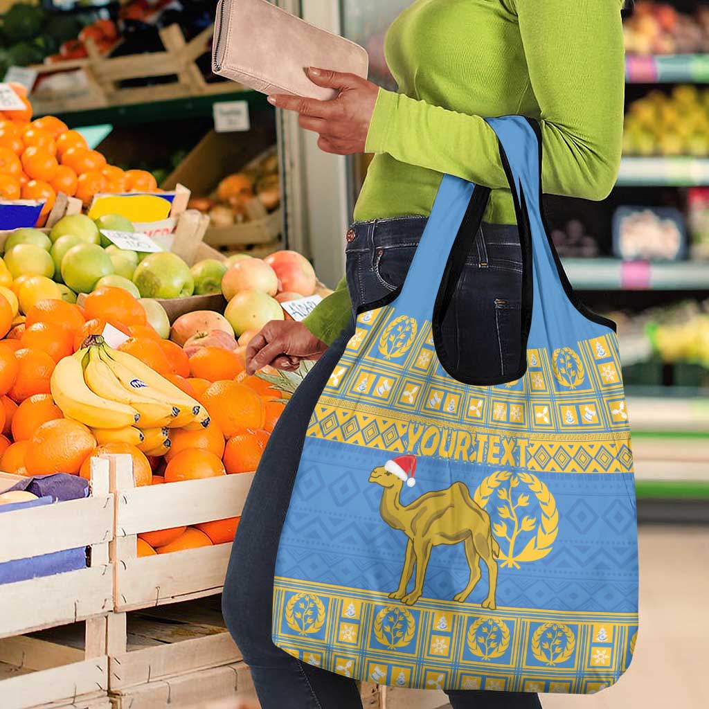 Personalized Eritrea Emblem Grocery Bag Ruhus Beal Lidet - Kente Pattern