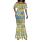 Personalized Eritrea Emblem Mermaid Dress Ruhus Beal Lidet - Kente Pattern