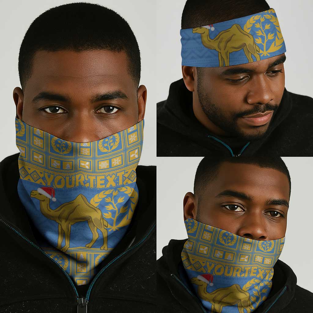 Eritrea Emblem Neck Gaiter Ruhus Beal Lidet - Kente Pattern - African Pride