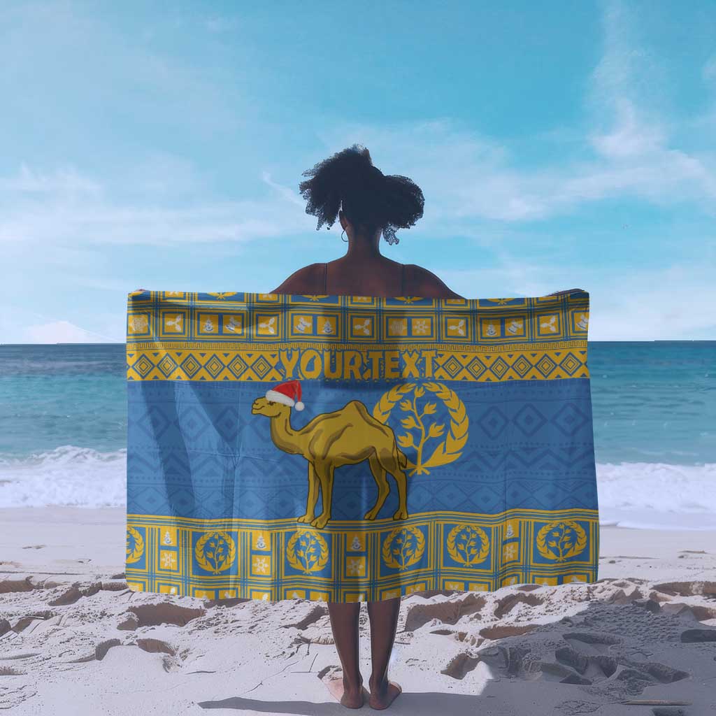 Personalized Eritrea Emblem Sarong Ruhus Beal Lidet - Kente Pattern