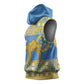 Personalized Eritrea Emblem Sleeveless Hoodie Ruhus Beal Lidet - Kente Pattern - African Pride