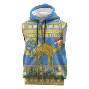 Personalized Eritrea Emblem Sleeveless Zip Hoodie Ruhus Beal Lidet - Kente Pattern - African Pride