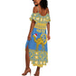 Personalized Eritrea Emblem Summer Maxi Dress Ruhus Beal Lidet - Kente Pattern