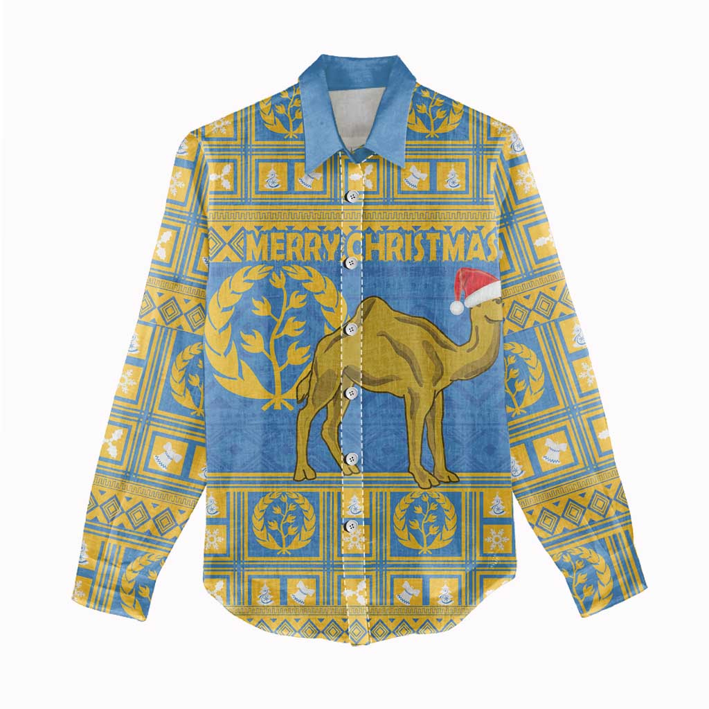 Personalized Eritrea Emblem Women Casual Shirt Ruhus Beal Lidet - Kente Pattern LT18