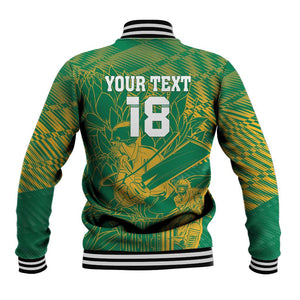 Cricket South Africa Custom Baseball Jacket Green Version Proteas - African Pride