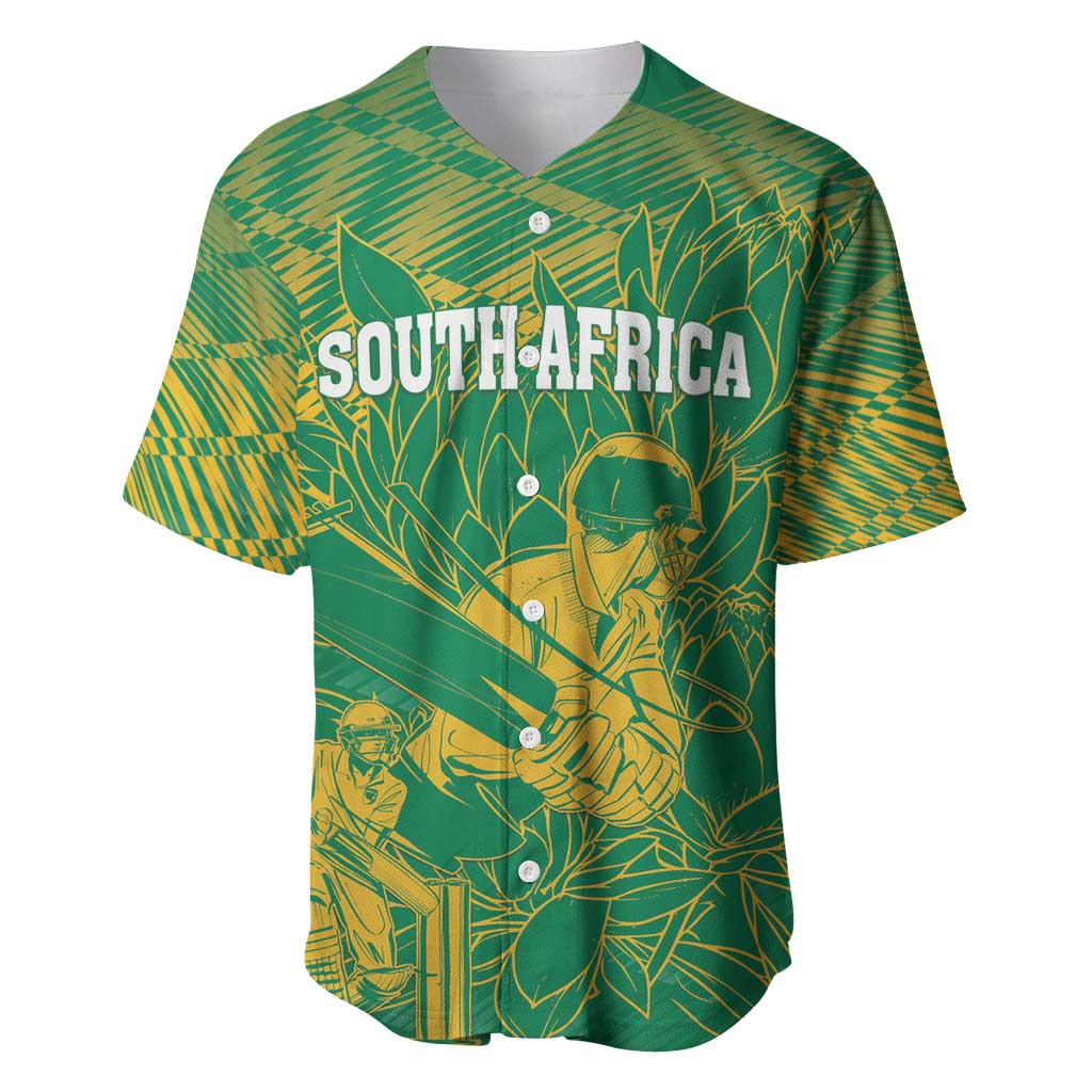 Cricket South Africa Custom Baseball Jersey Green Version Proteas - African Pride