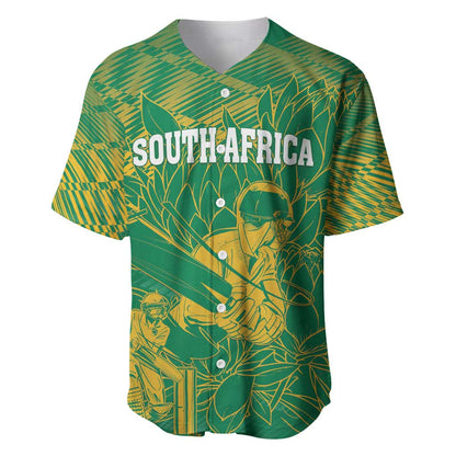 Cricket South Africa Custom Baseball Jersey Green Version Proteas - African Pride