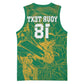 Cricket South Africa Custom Basketball Jersey Green Version Proteas - African Pride