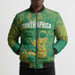 Cricket South Africa Custom Bomber Puffer Jacket Green Version Proteas
