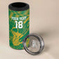 Cricket South Africa Custom 4 in 1 Can Cooler Tumbler Green Version Proteas - African Pride